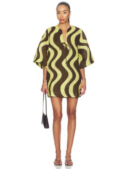 Alemais - Frankie Women's Printed Linen Mini Dress Yellow
