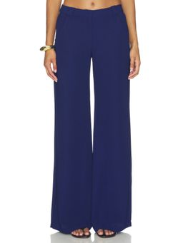 Amanda Uprichard - Saddler Women's Wide-Leg Crepe Palazzo Pants Navy Blue