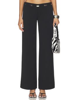 Anonie - Phuong Women's Pull-On Wide-Leg Palazzo Pants Black