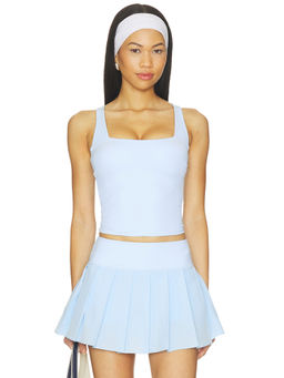 Astoria - Square Neck Women's Sleeveless Stretch Tank Top Blue