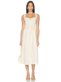ASTR the Label - Women's Tie-Up Shoulder Strap Midi Dress Cream