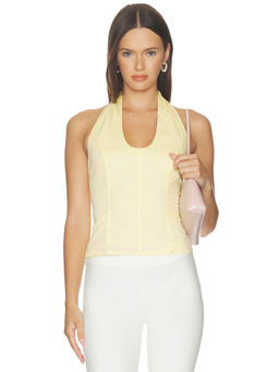 Anna Quan - Kiki Women's Halter Neck Sleeveless Top Yellow
