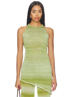 Baobab - Mela Set Women's Sleeveless Asymmetric Hem Top Green