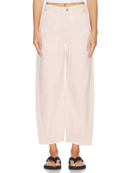 BLANKNYC - Barrel Leg Women's High-Waist Wide Jeans Peach