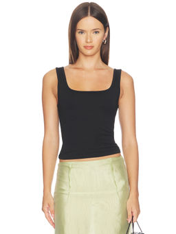 BARELOOM - Dawn Women's Sleeveless Square Neck Tank Top Black