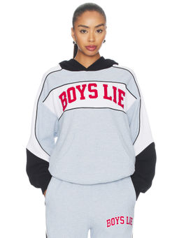 Boys Lie - Good Sport Women's Thermal Graphic Hooded Pullover Hoodie Blue