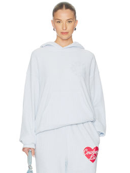 Boys Lie - Cowboys Lie Women's Relaxed Graphic Pullover Hoodie Blue