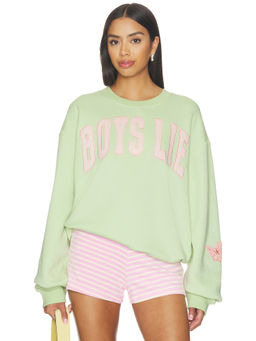 Boys Lie - Razzle Dazzle Women's Logo Drop Shoulder Sweatshirt Green
