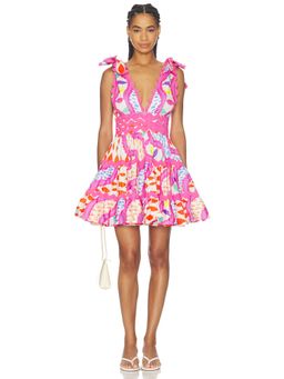 CeliaB - Cheli Floreat Women's Ruffled Strap Mini Dress Pink