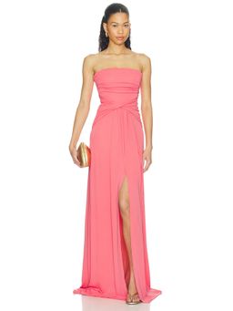 Cinq a Sept - Olena Women's Strapless Ruched Maxi Gown Pink