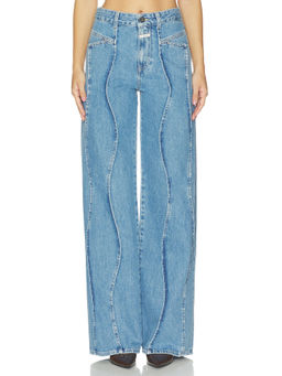 CLOSED - Tali-x Women's High-Waist Wide Jeans Mid Blue