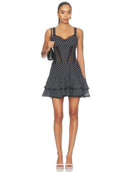 Charo Ruiz Ibiza - Carmen Women's Polka Dot Corset Mini Dress Black