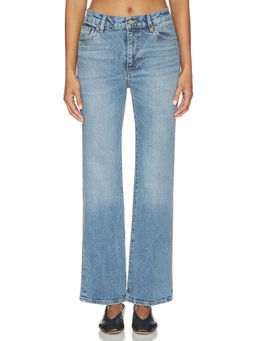 FRAME - Pixie Petite Women's High-Waist Straight-Leg Jeans Blue