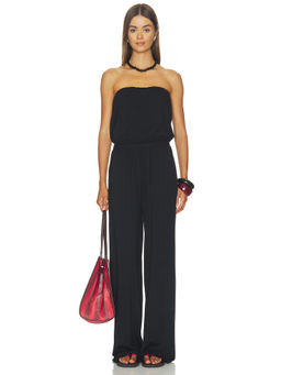 Favorite Daughter - Jump Start Women's Strapless Pull-On Wide-Leg Jumpsuit Black