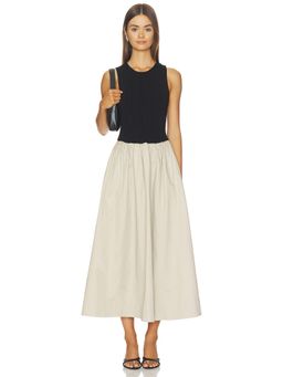 Favorite Daughter - Lennon Women's Sleeveless Knit & Poplin Maxi Dress Black