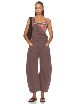 Free People - Good Luck Women's Adjustable Strap Dungaree Brown