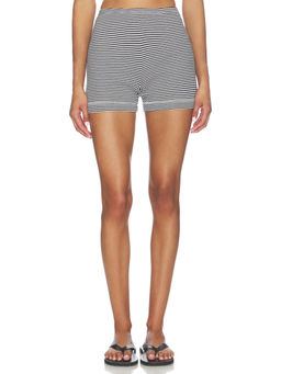 The Great - Relay Women's Pull-On Elastic Waist Knit Shorts Navy Blue