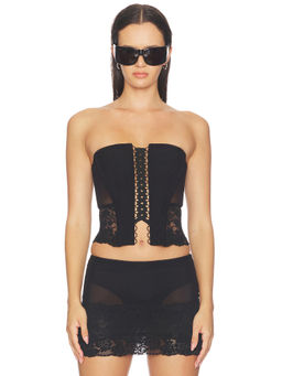 HAELO - Opacity Women's Lace-Up Boned Corset Black