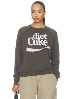 Junk Food - Diet Coke Women's Graphic Raglan Sweatshirt Vintage Black