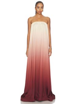 L'IDEE - Costiera Women's Strapless Satin Maxi Dress Souffle