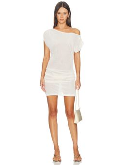 L SPACE - Frankie Women's Ruched One Shoulder Mini Dress Tapioca