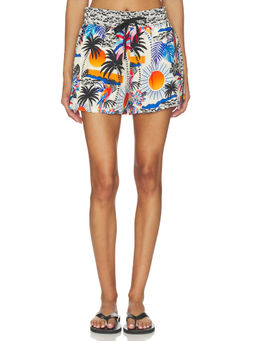 Le Superbe - A Few Palms Women's Drawstring Pull-On Crepe Boxer Shorts Multi-Color
