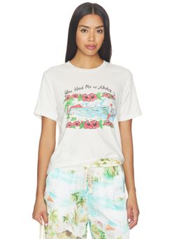 Le Superbe - Aloha Women's Graphic Print Crew Neck T-Shirt Vintage Cream