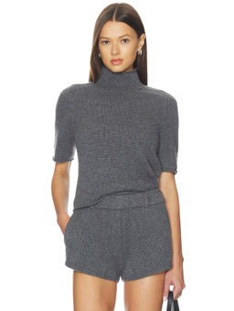 Lisa Yang - Fride Women's Cashmere Turtle Neck Sweater Charcoal