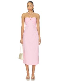 MINKPINK - Gaia Women's Halter Neck Sleeveless Midi Dress Pink