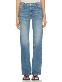 MOTHER - Petite Women's High-Waist Straight-Leg Jeans Blue