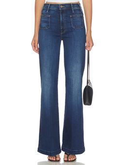 MOTHER - Lil Petite Women's High-Waist Stretch Flared Jeans Blue