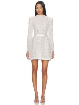 Nadine Merabi - Edie Women's Embellished High Neck Mini Dress White