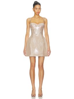 Nadine Merabi - Leyton Women's Sequin Sweetheart Mini Dress Champagne