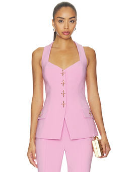 Nadine Merabi - Zoe Women's Sleeveless Button-Down Waistcoat Pink