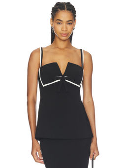 Nadine Merabi - Anais Bow Women's Boned Bustier Corset Top Black
