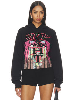 OFF-WHITE - Starcity Raglan Women's Graphic Pullover Hoodie Black