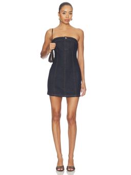 One Teaspoon - Pamela Women's Strapless Tube Mini Denim Dress Indigo