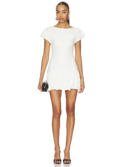 OW Collection - x REVOLVE Women's Bubble Hem Mini Dress White