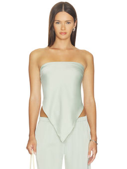 OW Collection - x REVOLVE Women's Strapless Tie-Back Bandana Crop Top Sage