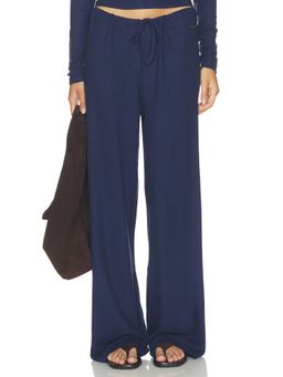 P.E Nation - Haven Women's Drawstring Wide-Leg Palazzo Pants Navy Blue