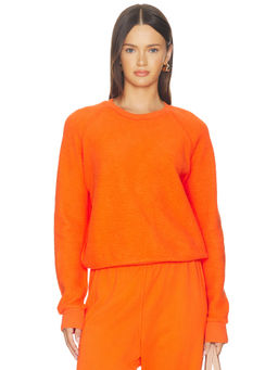 perfectwhitetee - Ziggy Women's Shrunken Fit Cotton Fleece Sweatshirt Orange