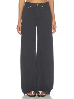 PISTOLA - Sydney Women's High Waist Wide Leg Jeans Black