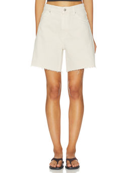 ROLLA'S - 90's Women's Relaxed Frayed Hem Denim Shorts Beige