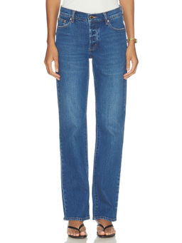 ROLLA'S - Meg Women's Straight Fit Button Fly Jeans Blue