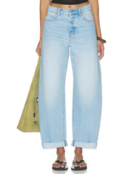 ROLLA'S - Arc Barrel Women's High-Waist Wide Jeans Blue