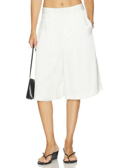 SANS FAFF - Aire Women's Mid-Waist Sateen Shorts White