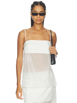 SANS FAFF - Cove Silk Women's Sleeveless Shoulder Straps Top White