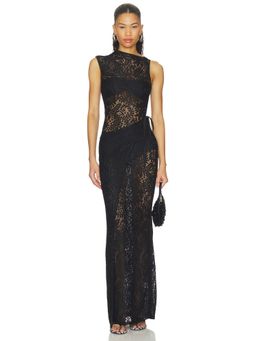 SNDYS - Kaven Women's Lace Sleeveless Maxi Dress Black