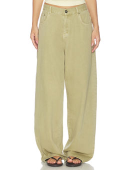 SNDYS - Lightweight Women's Wide-Leg Cotton Jeans Sage