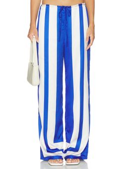SNDYS - Lyra Women's Drawstring Wide-Leg Palazzo Pants Navy Blue